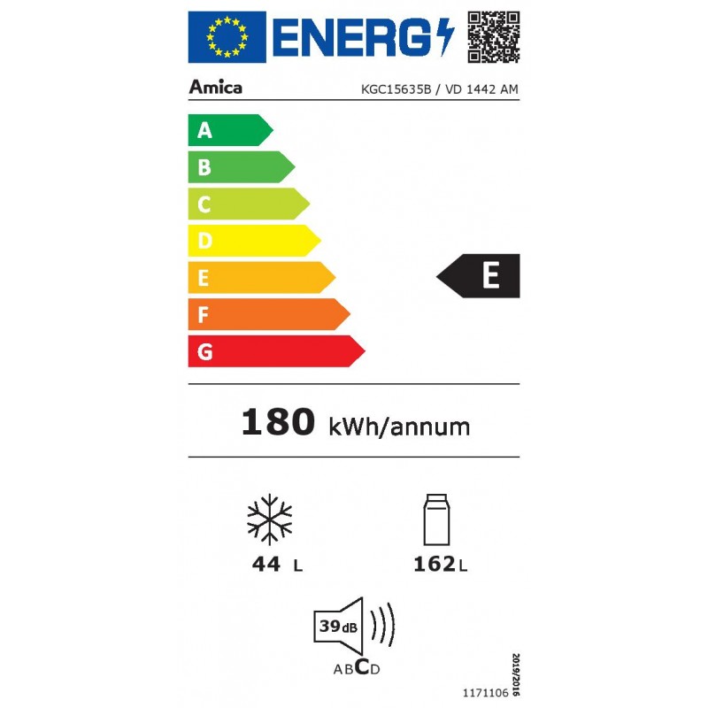 HLADNJAK AMICA BEŽ BOJA KGC1563B