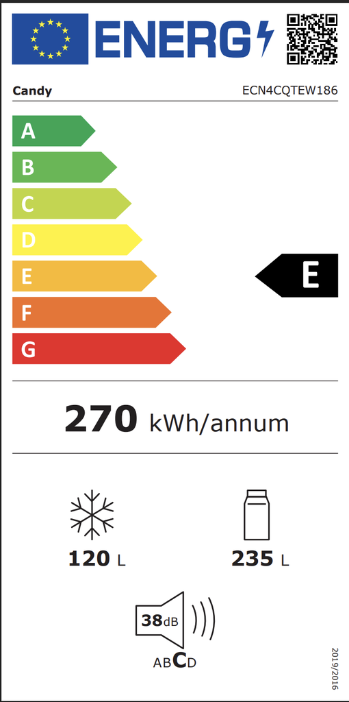 Energetski razred HLADNJAK ECN4CQTEW186